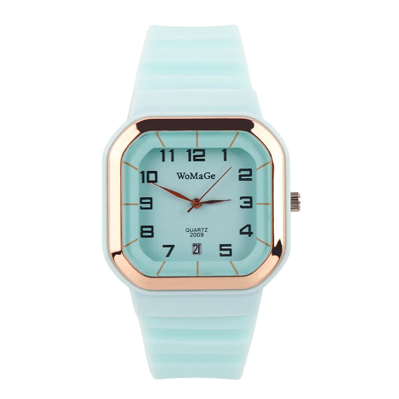 Orologio Donna al Quarzo con Cinturino in Silicone Semplice ed Elegante