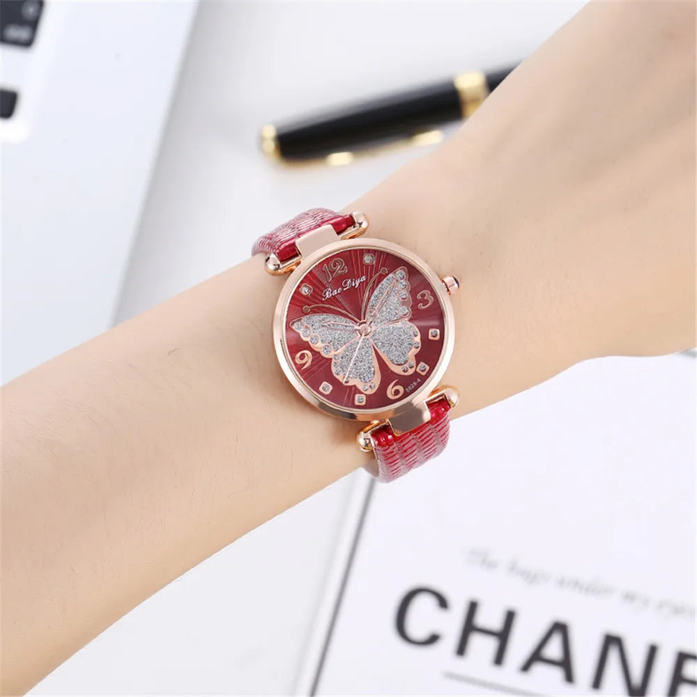 Orologio Donna Al Quarzo Casual Elegante Similpelle Quadrante 32mm Moda Leggero
