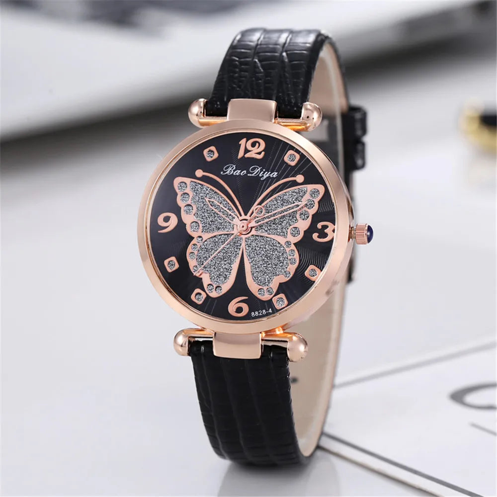 Orologio Donna Al Quarzo Casual Elegante Similpelle Quadrante 32mm Moda Leggero