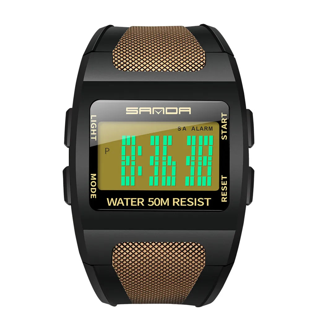 Orologio Sportivo Digitale Uomo – LED Impermeabile 5 ATM Cinturino PU