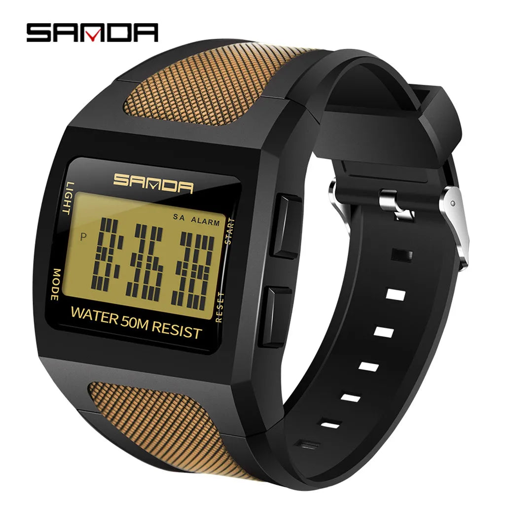 Orologio Sportivo Digitale Uomo – LED Impermeabile 5 ATM Cinturino PU