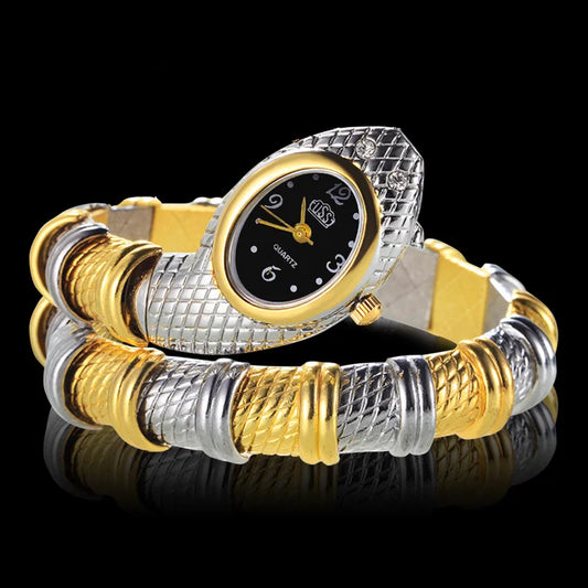 Orologio Donna Quarzo Serpente Bracciale Moda Elegante In Lega
