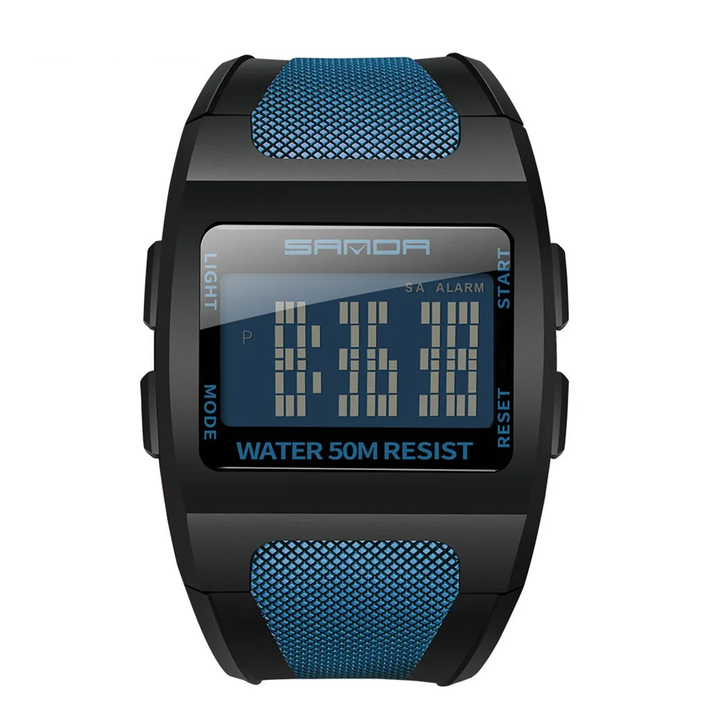 Orologio Sportivo Digitale Uomo – LED Impermeabile 5 ATM Cinturino PU