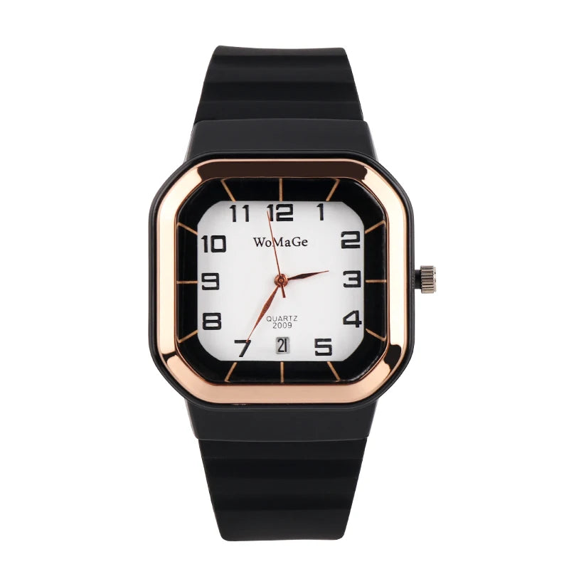 Orologio Donna al Quarzo con Cinturino in Silicone Semplice ed Elegante