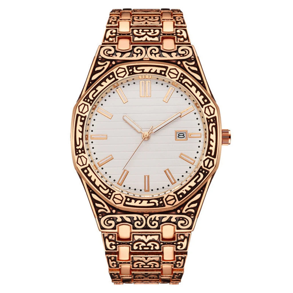 Orologio Uomo Acciaio Quarzo Design Unico
