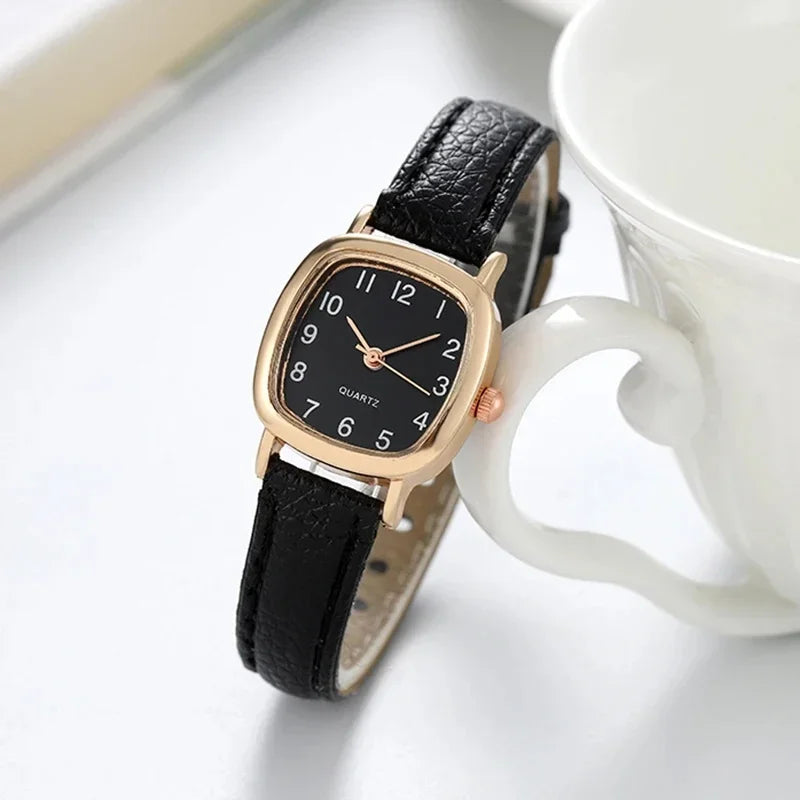 Orologio Donna Vintage Similpelle Elegante Moda Casual Stile Retrò