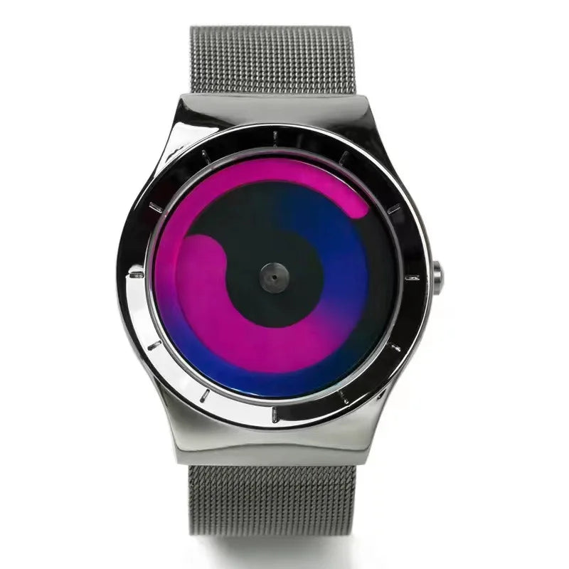 Orologio Uomo Creativo Moda Originale Quarzo Casual Cinturino e Cassa in Lega