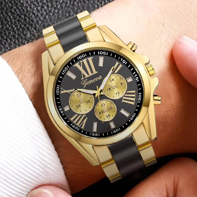 Orologio Uomo Acciaio Quarzo Elegante Quadrante 42mm