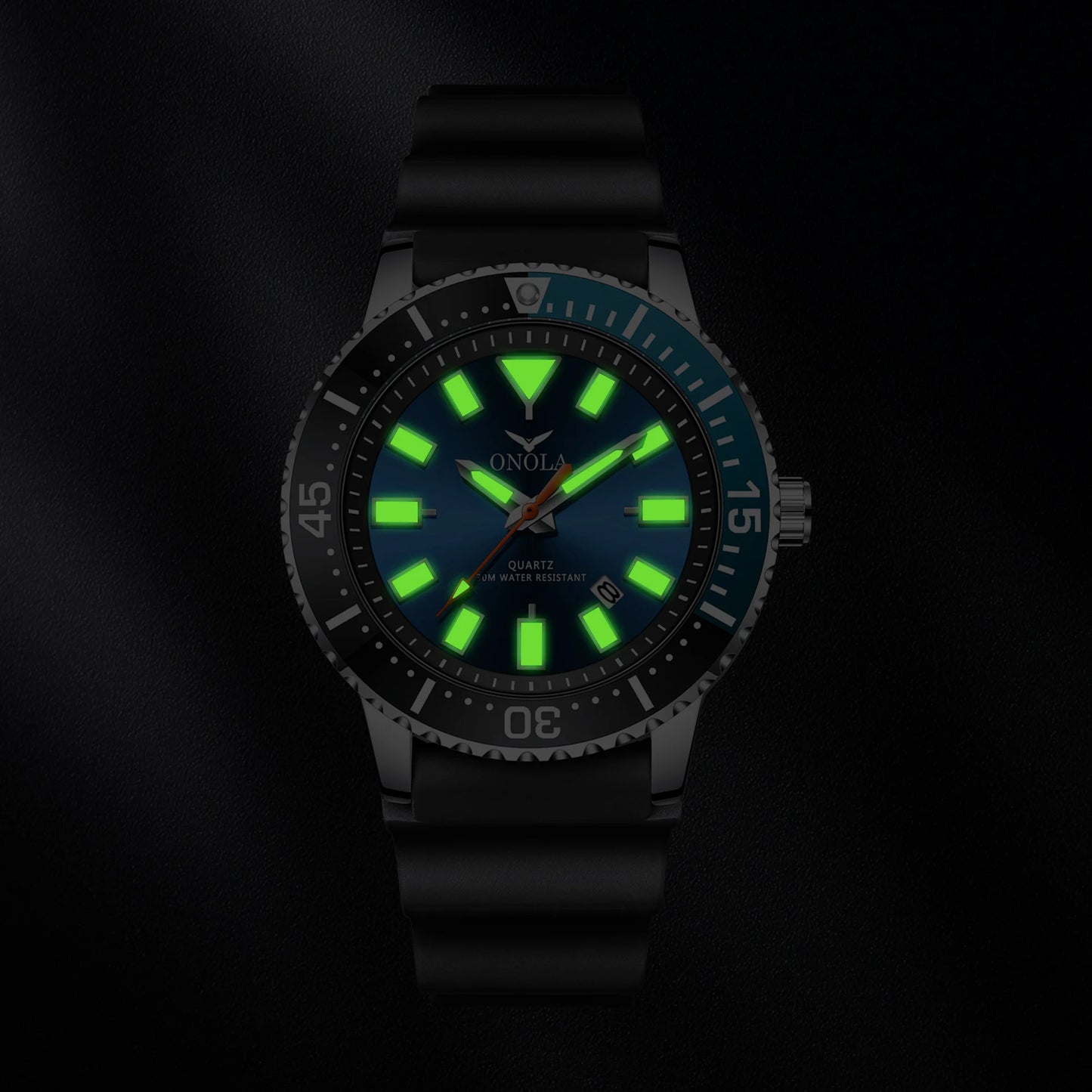 Orologio Uomo Quarzo Business con Data Lancette Luminose Cinturino Similpelle