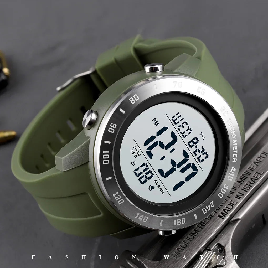 Orologio Digitale Uomo LED – Sportivo Impermeabile Cinturino Silicone Quadrante 50 mm
