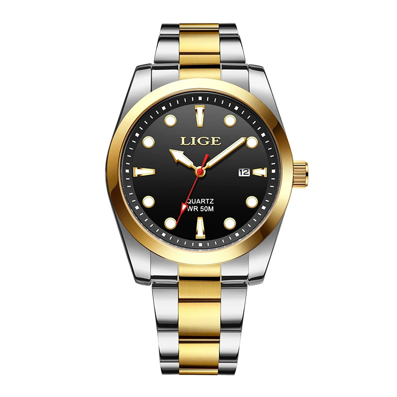 Orologio Uomo Elegante Quarzo Acciaio Data