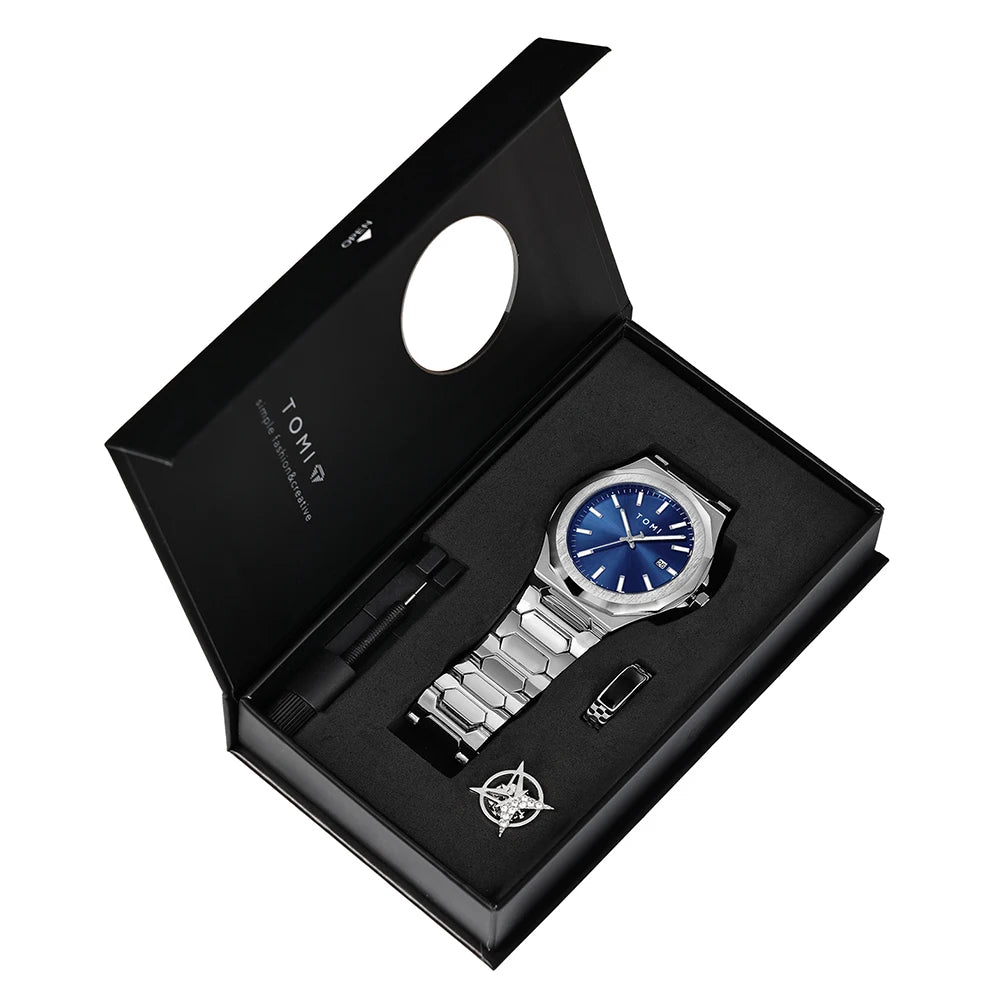 Orologio Uomo Acciaio Quarzo 42mm Elegante Versatile
