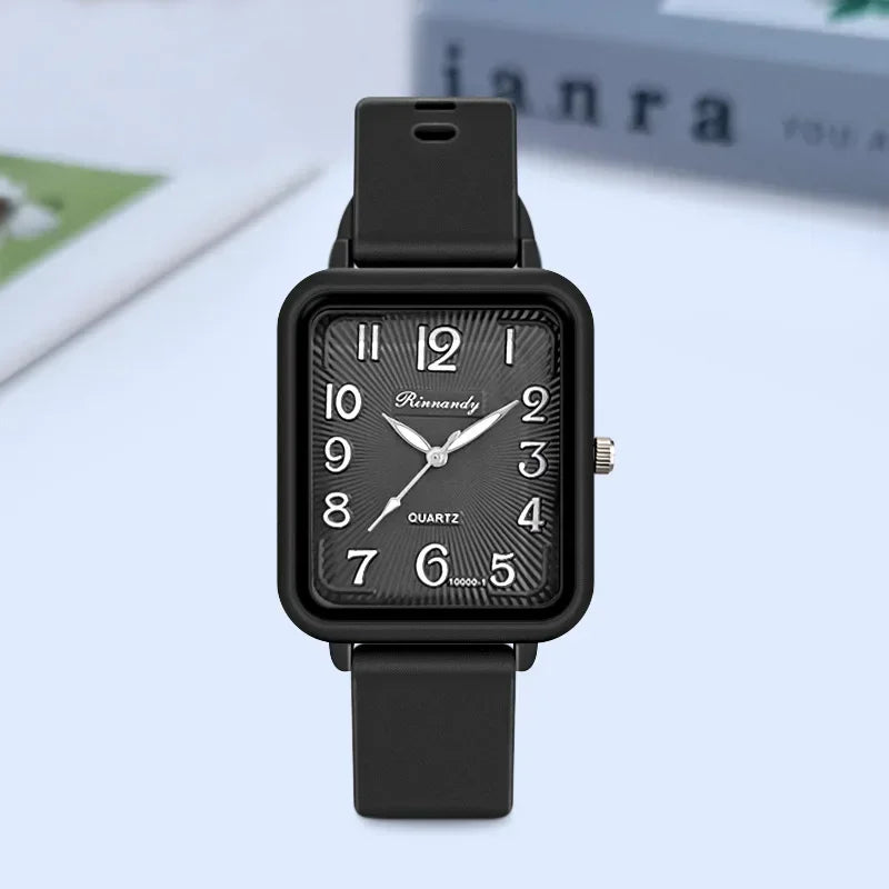 Orologio Donna Al Quarzo Con Cinturino In Silicone Casual Moda Semplice