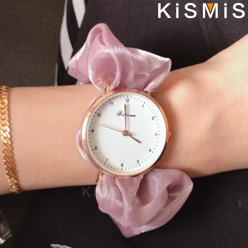Orologio Digitale Donna Creativo al Quarzo Cinturino in Tessuto a Bracciale