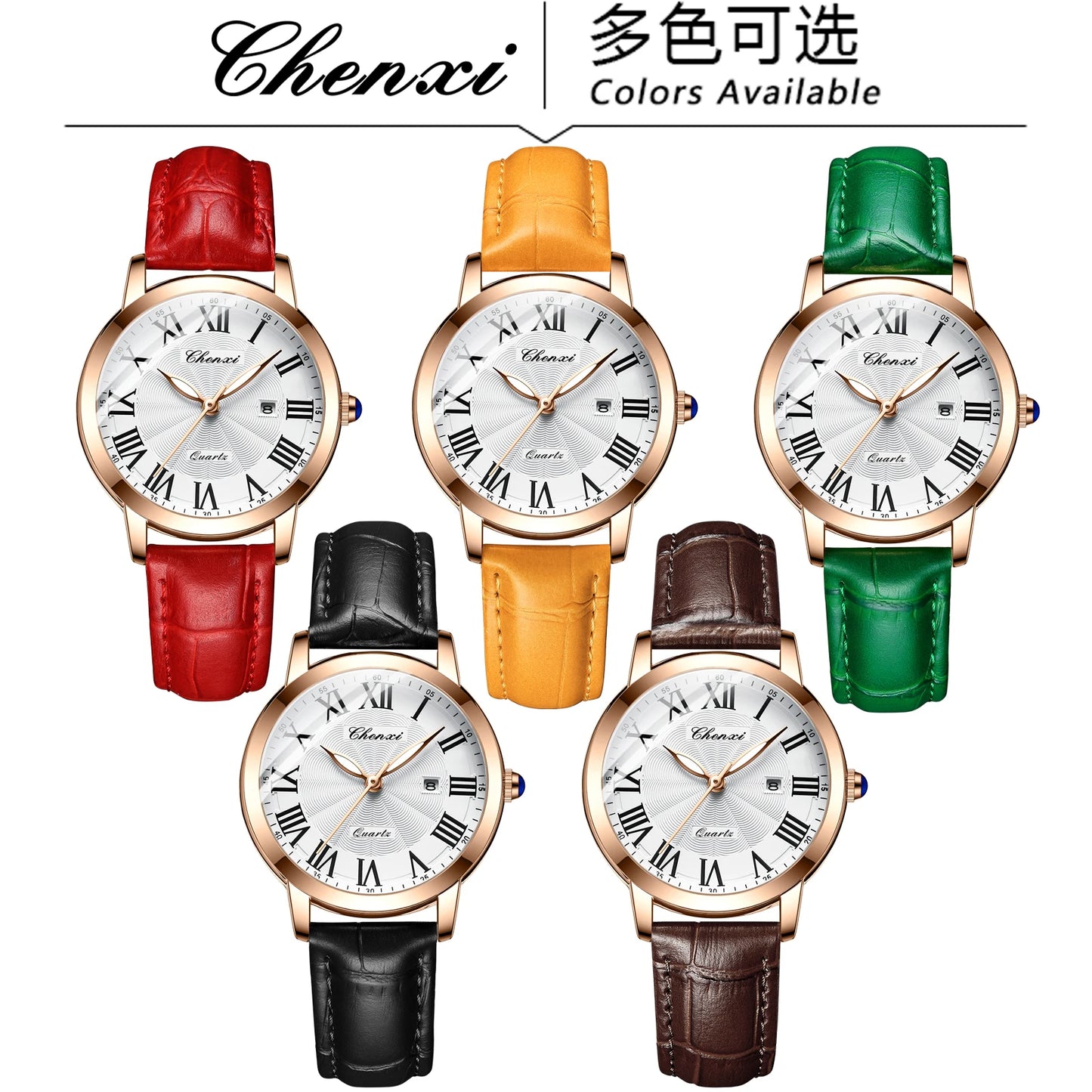 Orologio Donna Elegante al Quarzo Cinturino Similpelle Cassa Lega Moda Casual