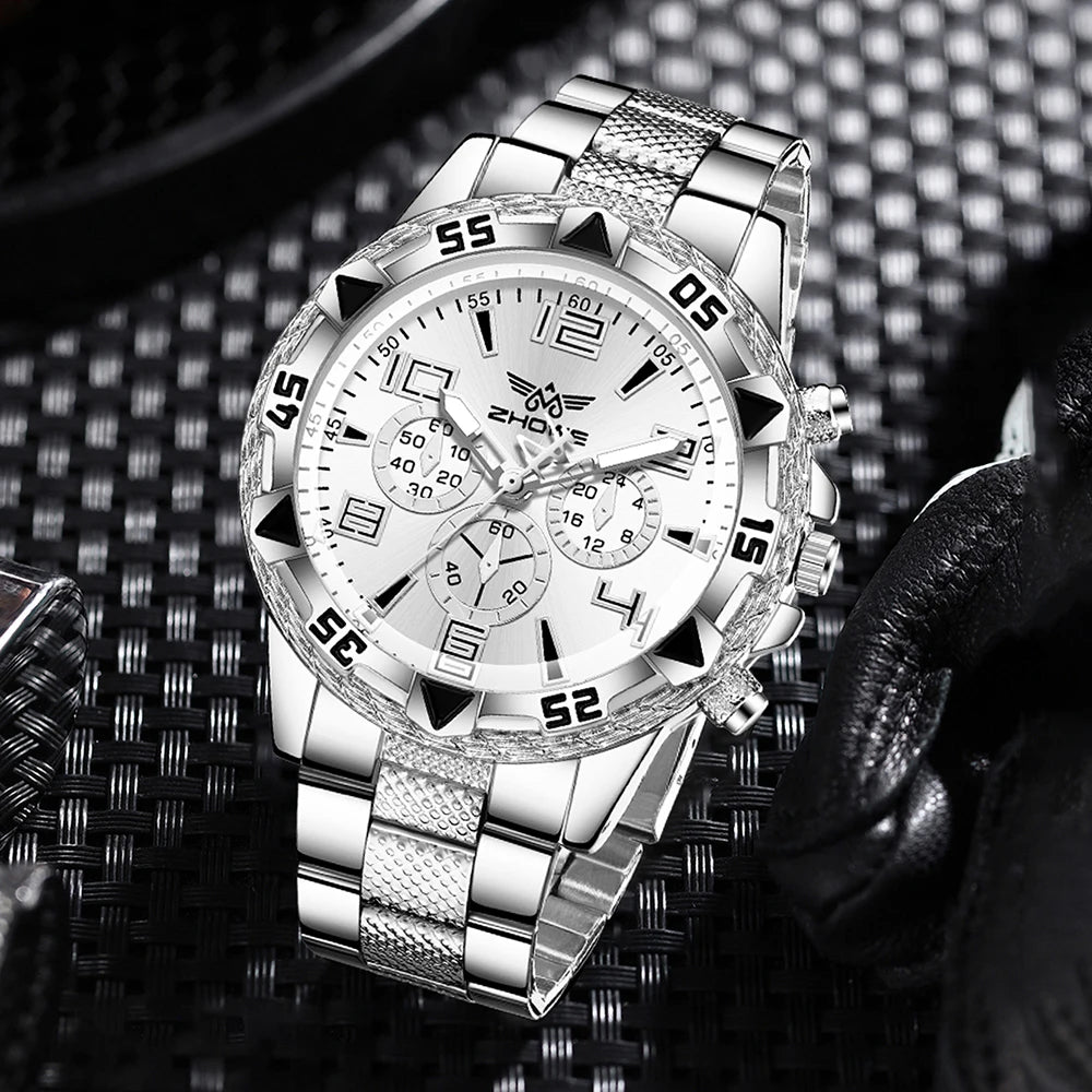 Orologio Uomo Acciaio Quarzo Design Unico