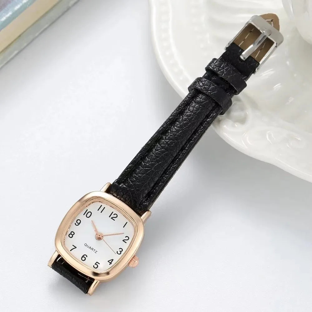Orologio Donna Vintage Similpelle Elegante Moda Casual Stile Retrò