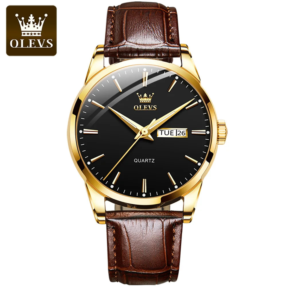 Orologio Uomo Classico Quarzo Similpelle Data Elegante
