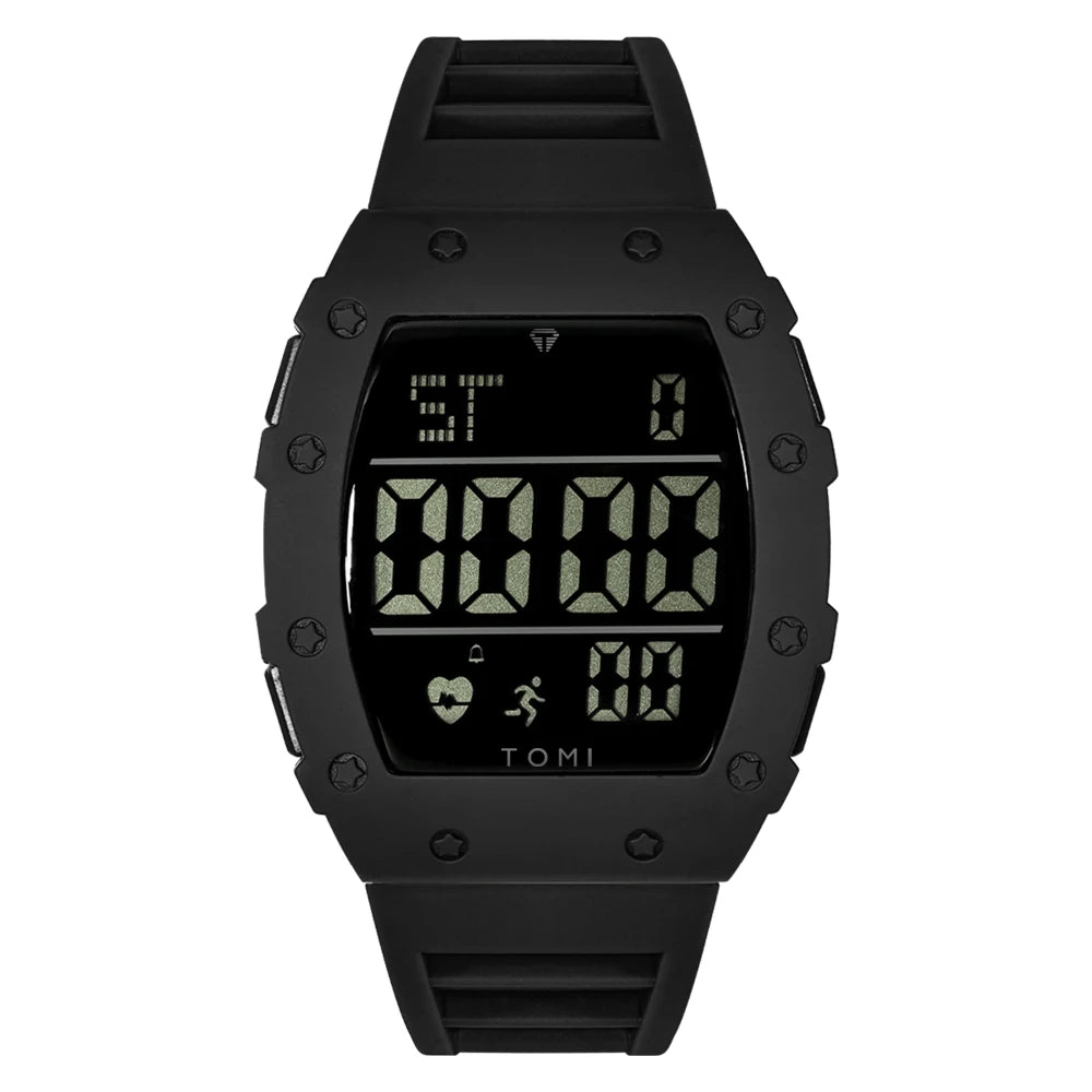 Orologio Digitale LED Uomo Sportivo Multifunzione con Contapassi Sveglia Data