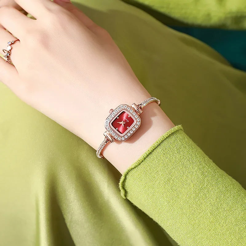 Orologio Donna Elegante Quarzo Bracciale in Lega Moda Casual