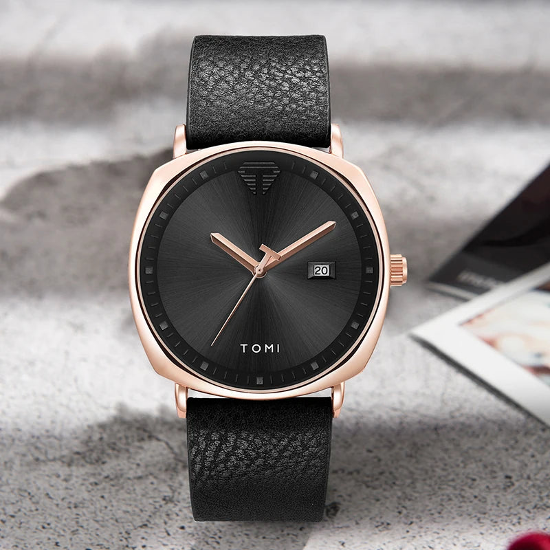 Orologio Uomo Minimalista Quarzo Elegante Casual Cinturino Similpelle