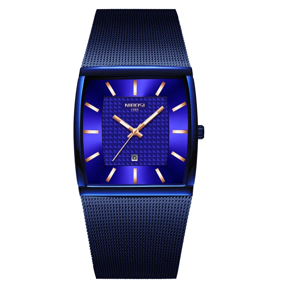 Orologio Uomo Quarzo Elegante Acciaio Con Data