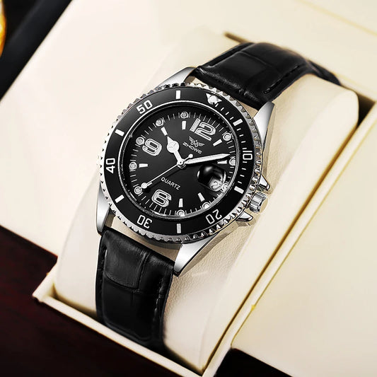 Orologio Uomo Quarzo Con Data Cinturino In Similpelle Elegante Casual
