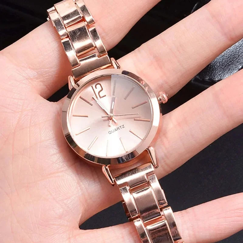Orologio Donna Elegante Quarzo – Cinturino Acciaio Inossidabile Quadrante 30 mm
