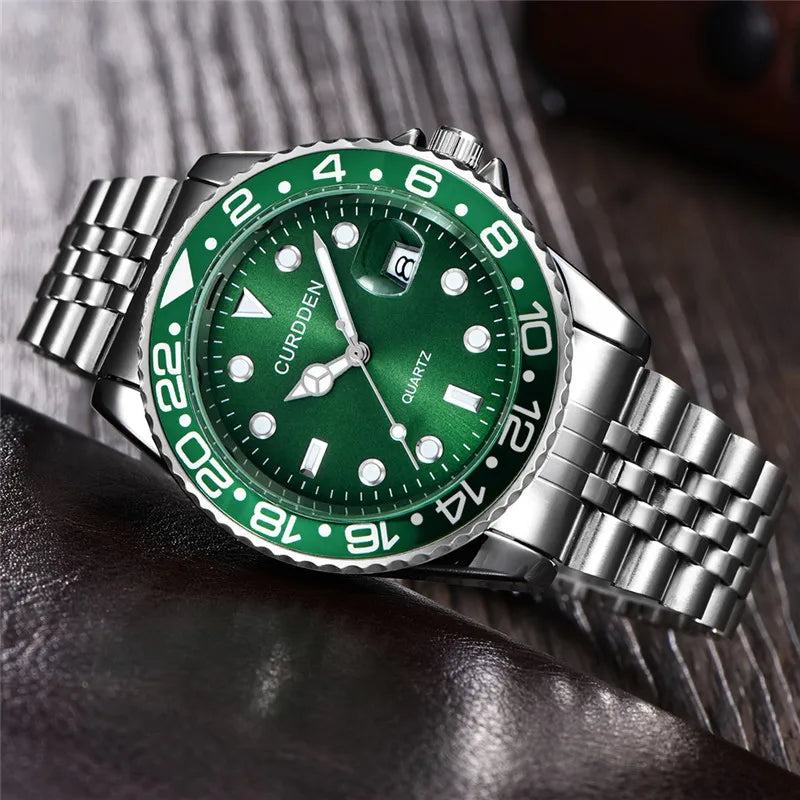 Orologio Uomo Quarzo Acciaio Data 42mm