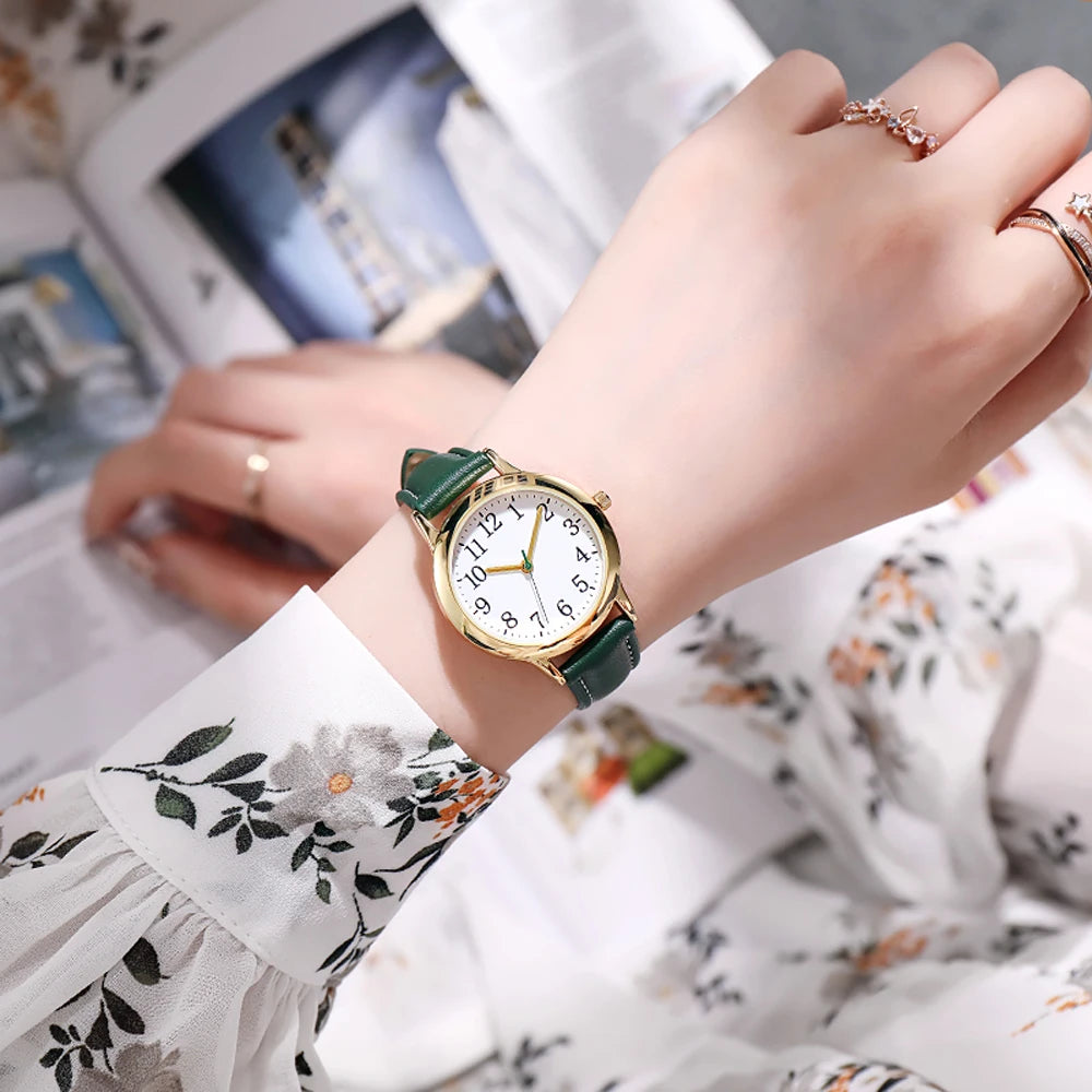 Orologio Donna Quarzo Elegante Similpelle Design Semplice e alla Moda