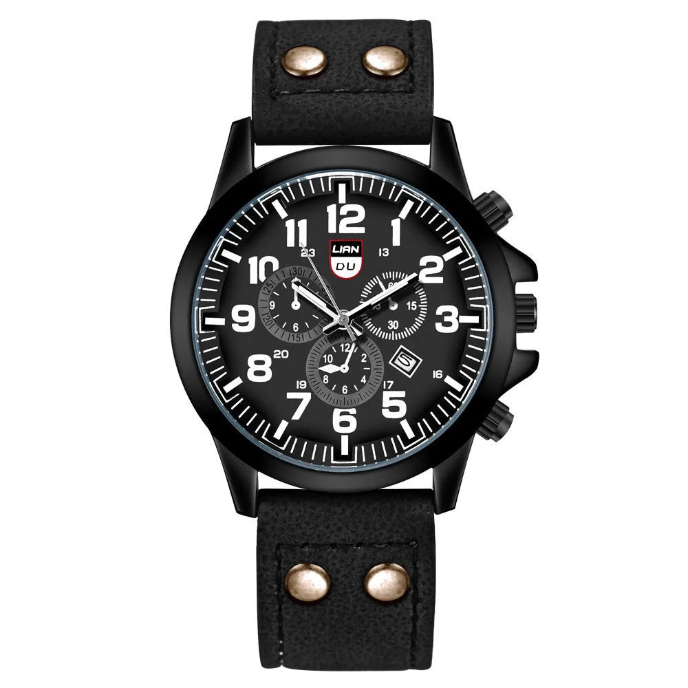 Orologio Uomo Quarzo Data Similpelle 42mm