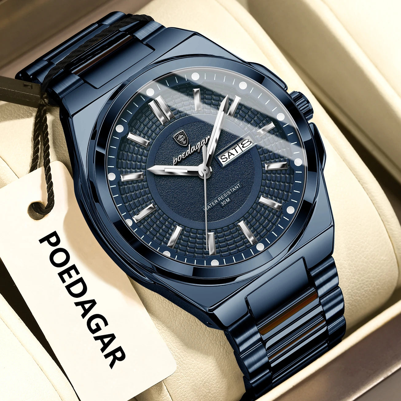 Orologio Uomo Acciaio Quarzo Classico Elegante Moda Casual Data