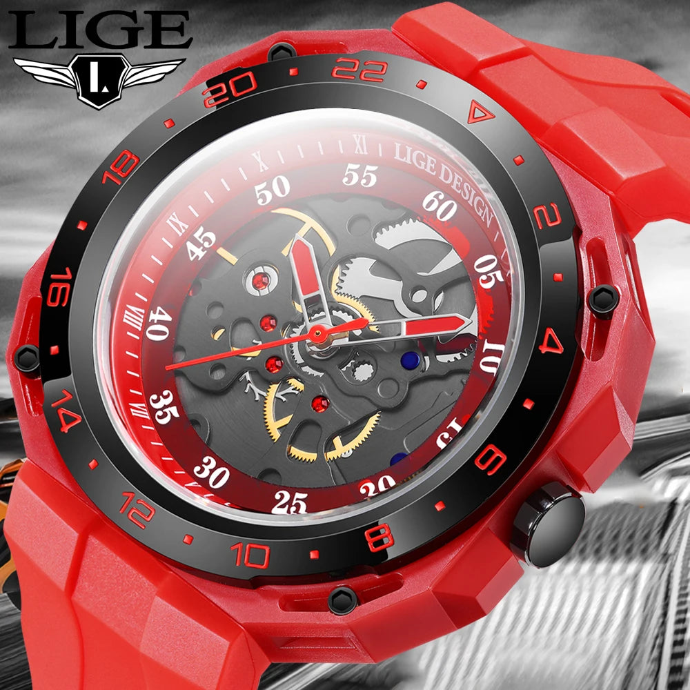 Orologio Uomo Al Quarzo Cinturino In Silicone Moda Casual Lancette Luminose