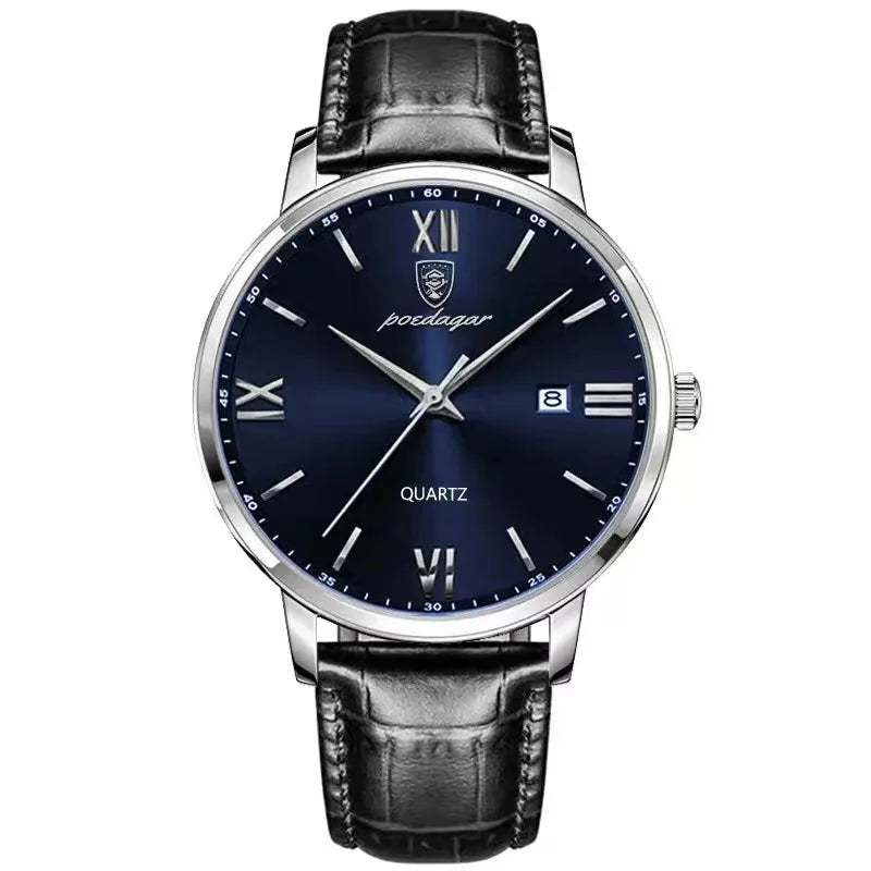 Orologio Uomo Quarzo Elegante Data Similpelle