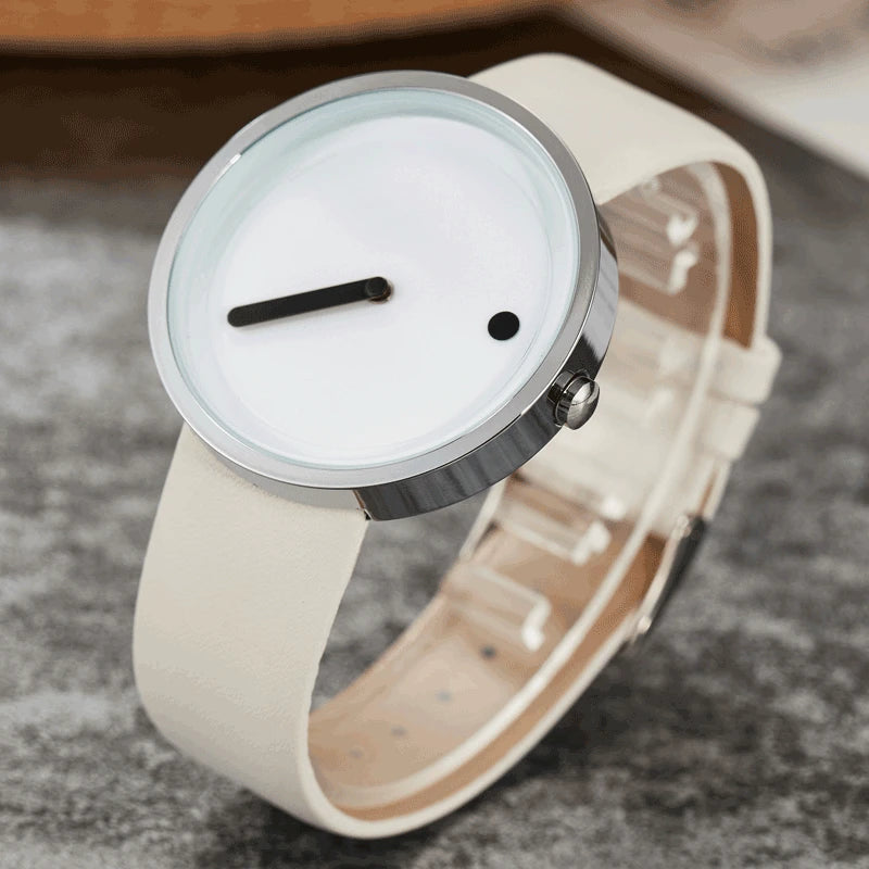 Orologio al Quarzo Uomo Donna Stile Semplice Similpelle o Maglia Acciaio