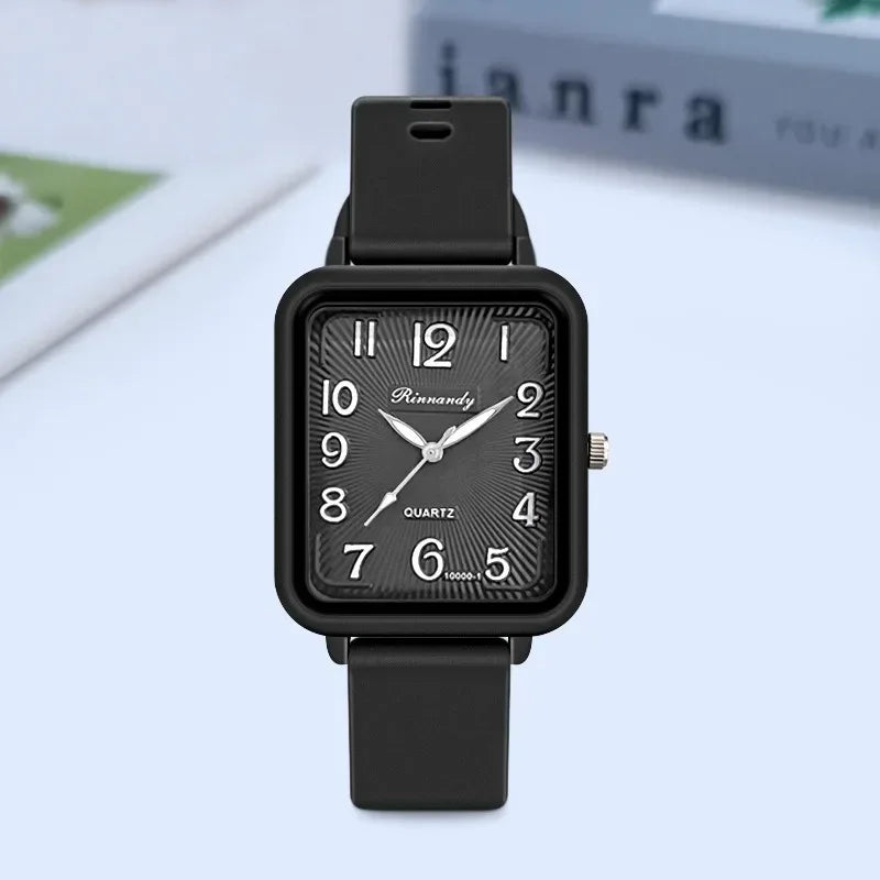 Orologio Donna Al Quarzo Con Cinturino In Silicone Casual Moda Semplice