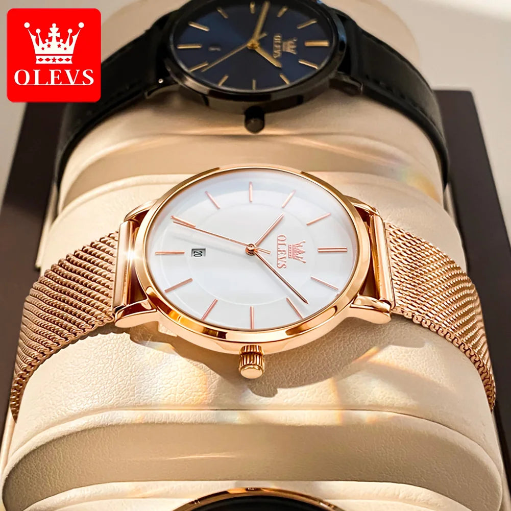 Orologio Donna Quarzo Moda Cinturino Maglia Acciaio Casual Elegante Slim