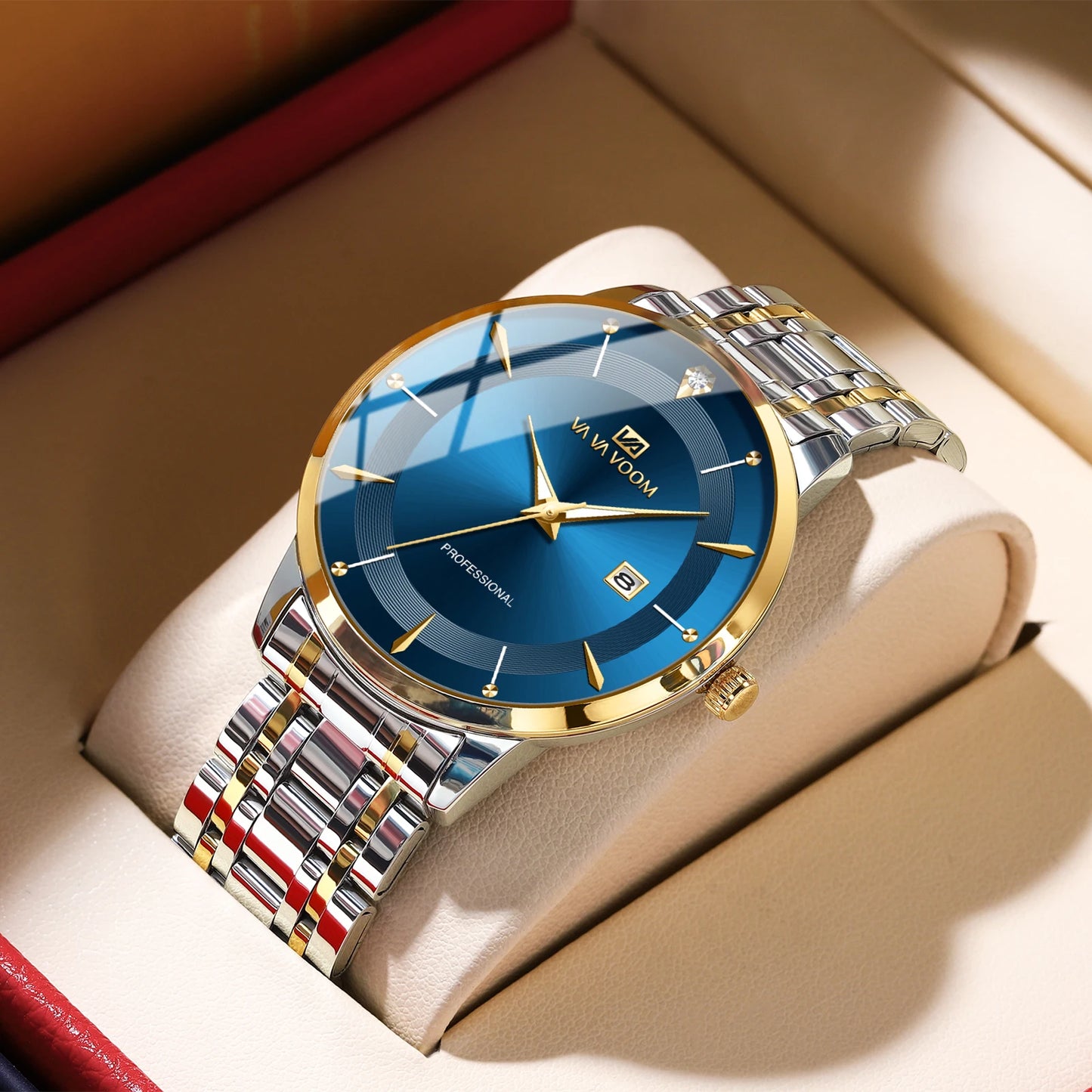 Orologio Uomo Acciaio 43mm Quarzo Elegante