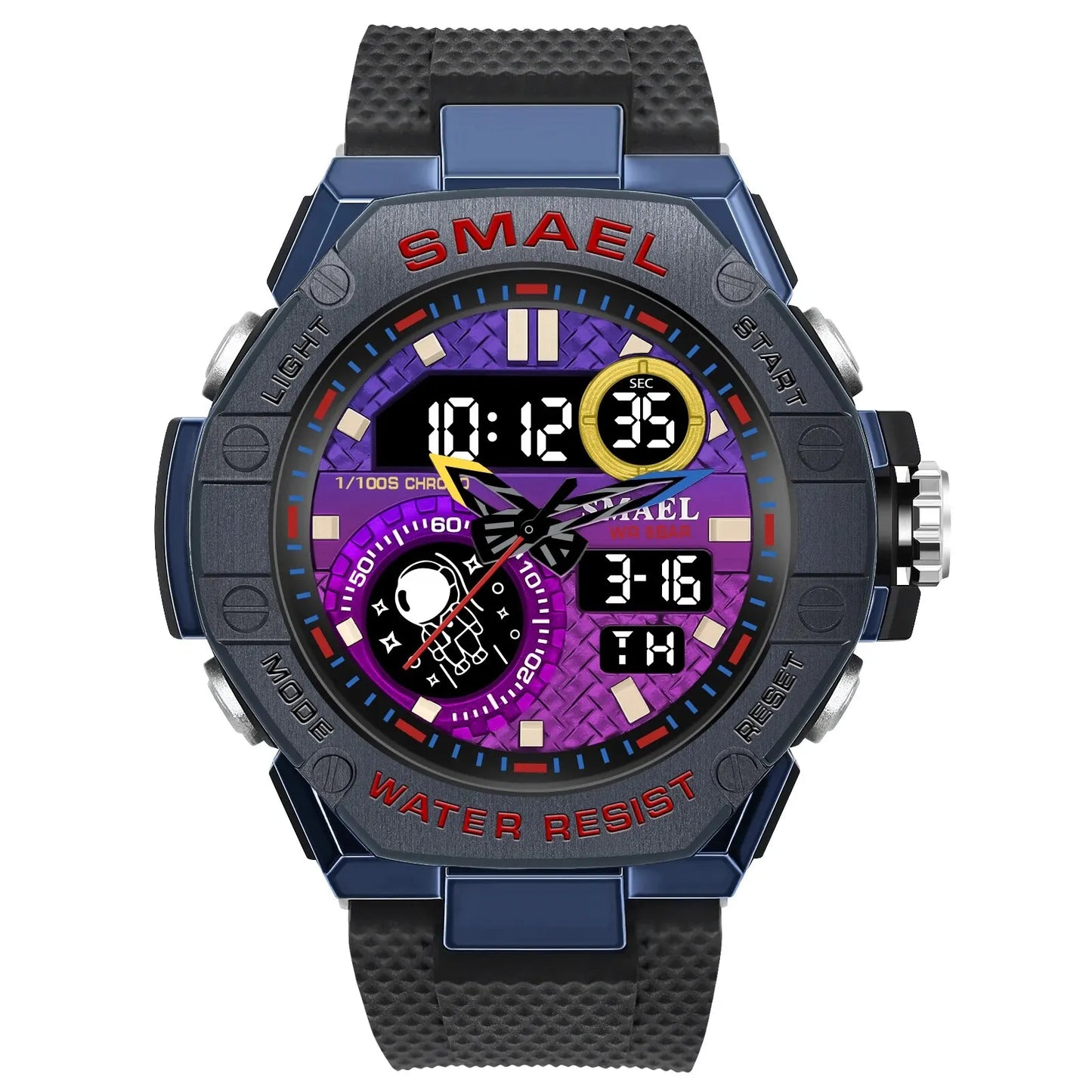 Orologio Digitale Uomo Sportivo LED Multifunzione Sveglia Cronometro Resistente