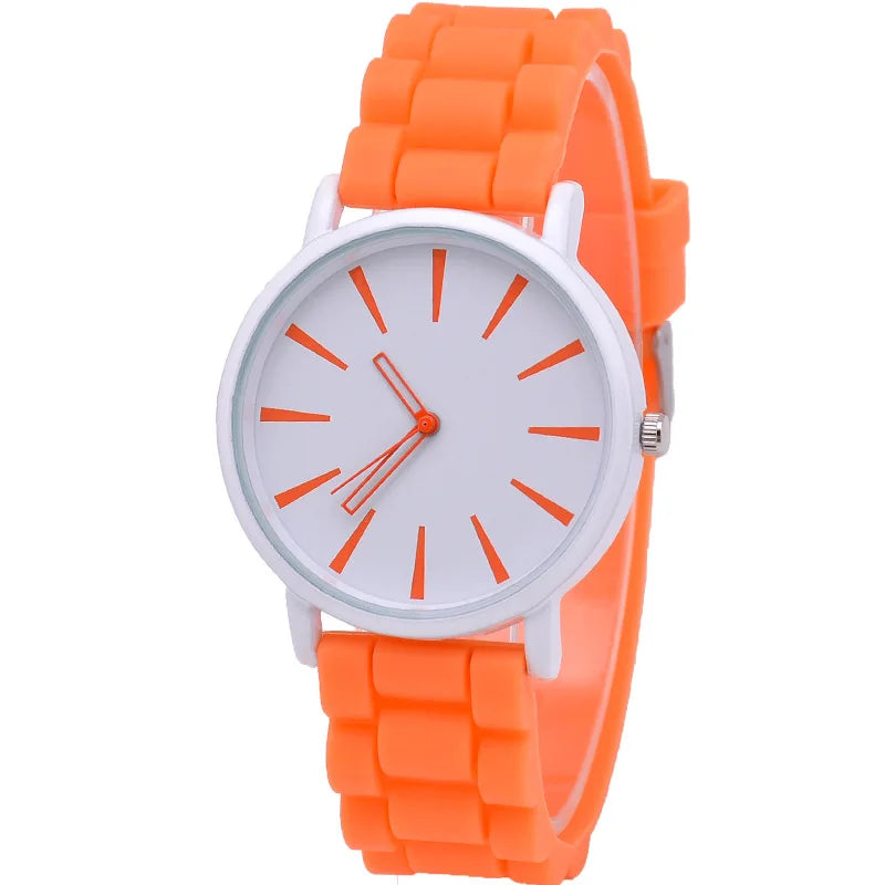 Orologio Donna al Quarzo Moda Casual con Cinturino in Silicone Elegante Leggero