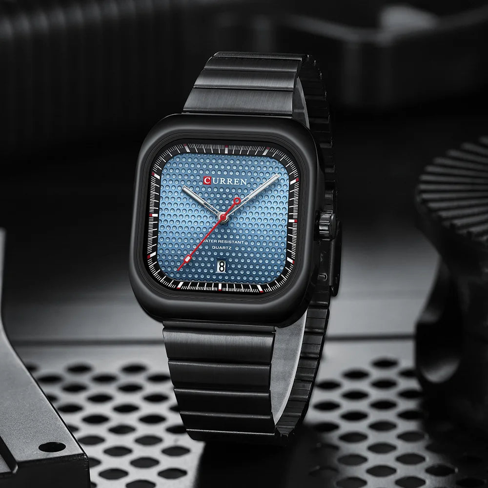Orologio Uomo Quarzo Acciaio Inossidabile Quadrante 38mm Data Automatica