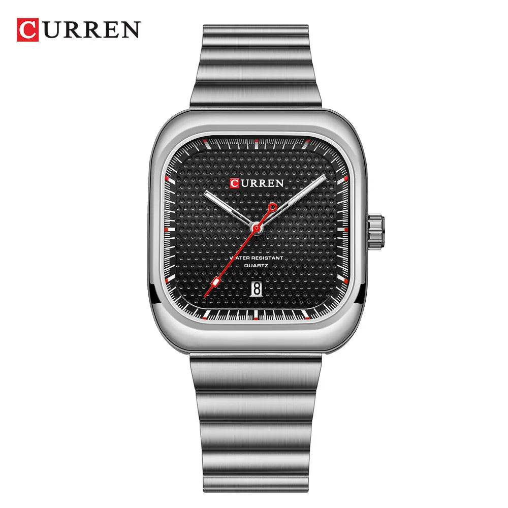 Orologio Uomo Quarzo Acciaio Inossidabile Quadrante 38mm Data Automatica