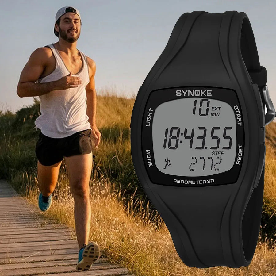 Orologio Sportivo Digitale Uomo Contapassi Timer Sveglia