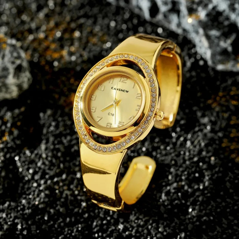 Orologio Donna Elegante Al Quarzo Bracciale Moda in Lega Casual