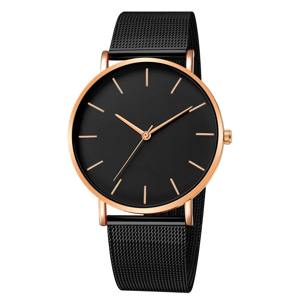 Orologio Donna Quarzo Elegante Acciaio Maglia Quadrante 40mm