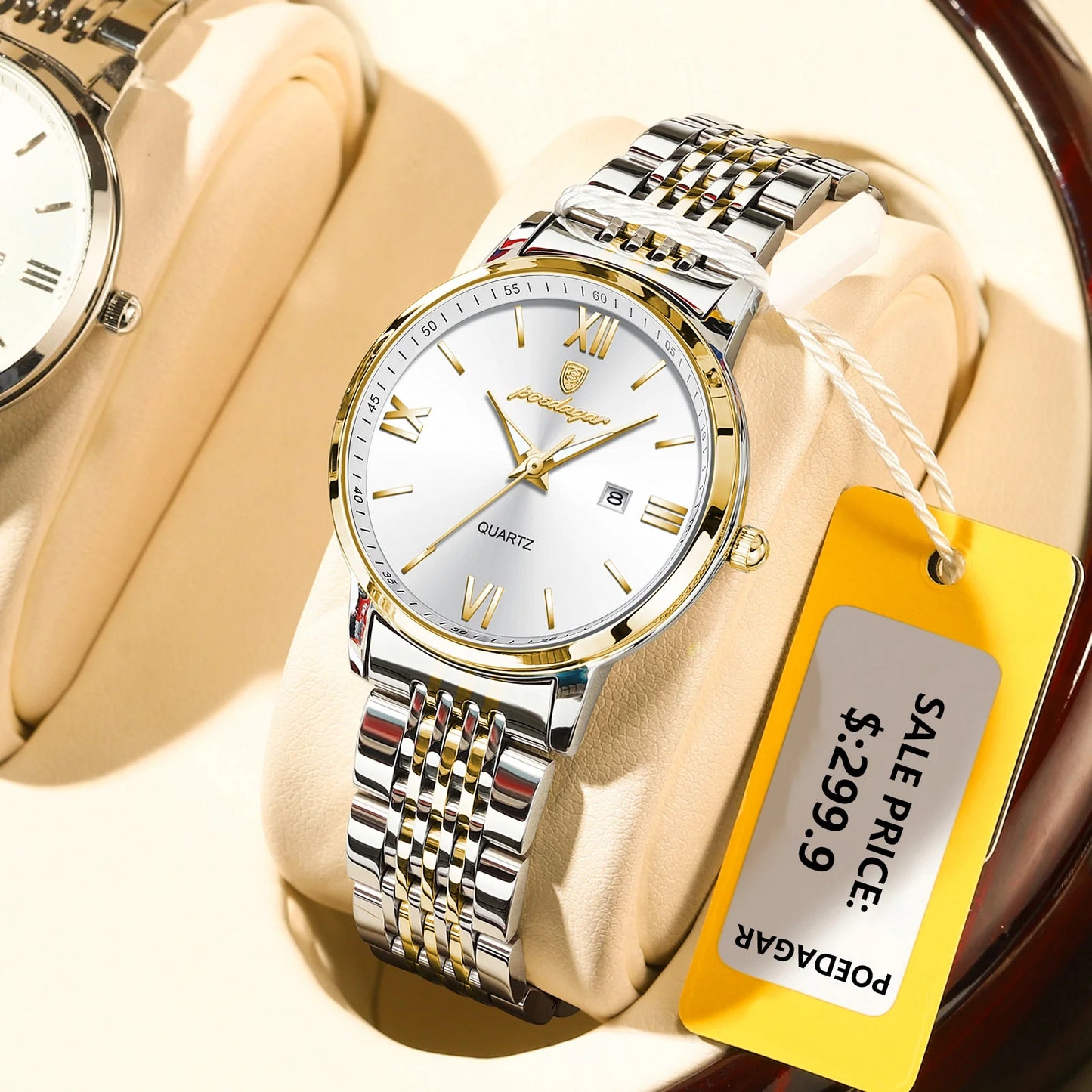 Orologio Donna Quarzo Acciaio Data Elegante 33mm