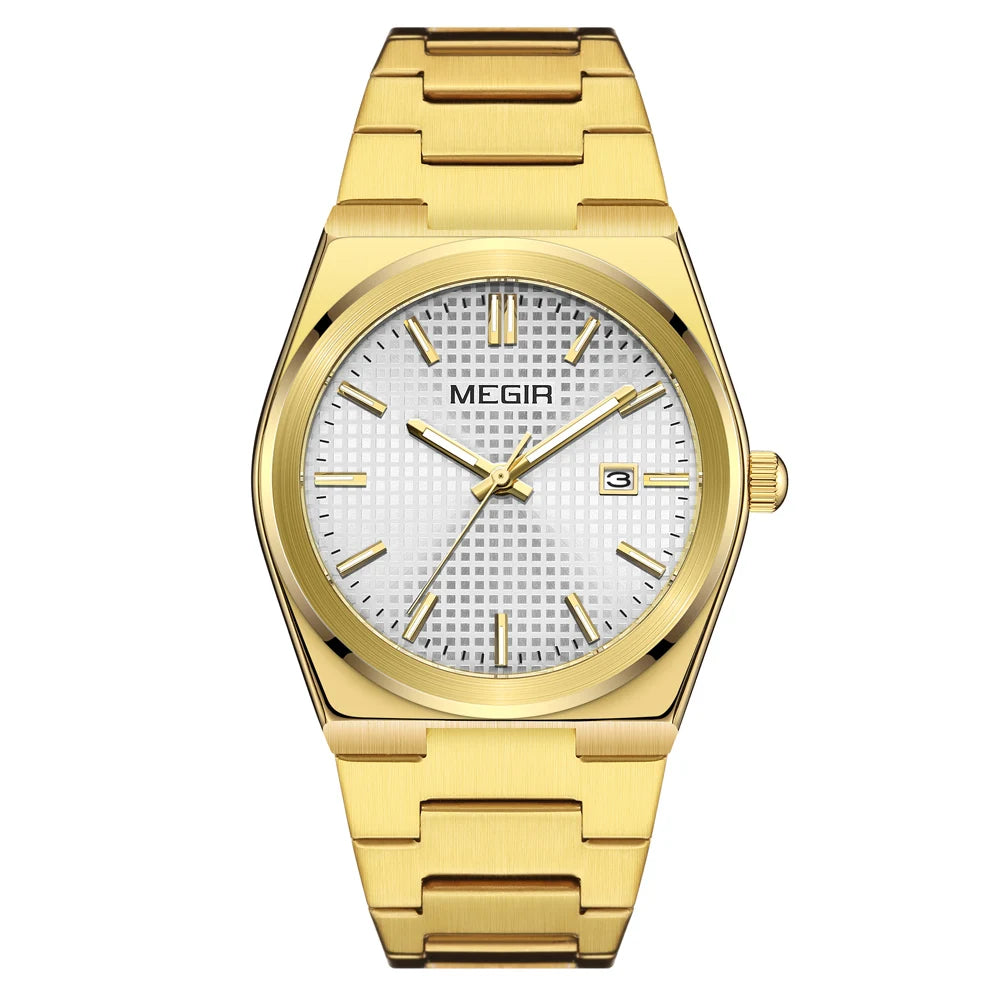 Orologio Uomo Quarzo Acciaio Data 42mm Elegante