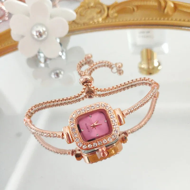 Orologio Donna Elegante Quarzo Bracciale in Lega Moda Casual