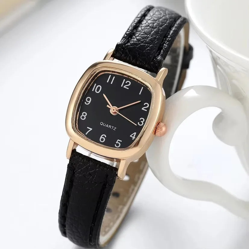 Orologio Donna Vintage Similpelle Elegante Moda Casual Stile Retrò