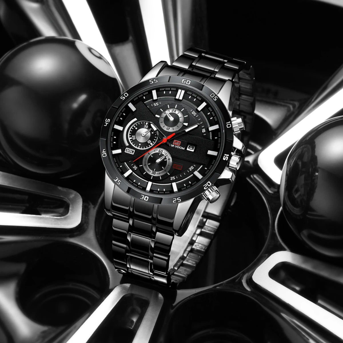 Orologio Uomo 46mm Quarzo - Cinturino SimilPelle o Acciaio, Elegante e Sportivo